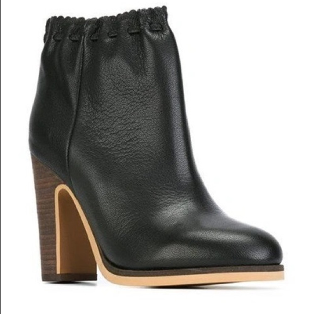 SEEBYCHLOE BLACK LEATHER BOOTIE